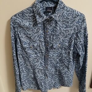 DCC Missy Blue Floral Cotton Shirt
